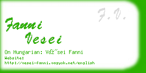 fanni vesei business card